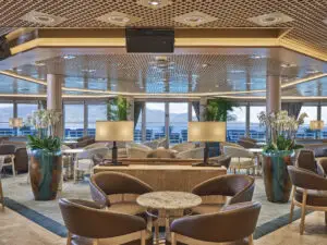 Peaceful Interiors of the Panorama Lounge, Silver Moon.
